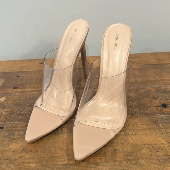 PrettyLittleThing Shoes - PRETTY LITTLE THING nude/clear heel